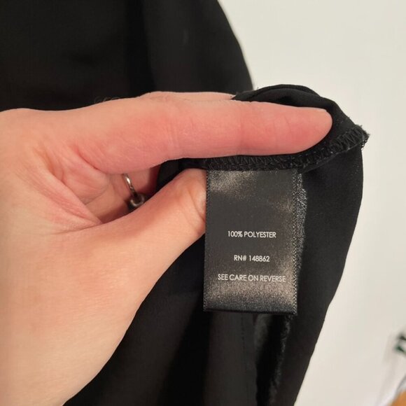 TORRID 2 Plus Size Harper 3/4 Sleeve Pullover Blouse Solid Black Georgette Work - Picture 12 of 16